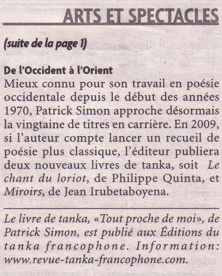 revue de presse livre Tout proche de moi